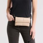 ALLSAINTS  Ezra Leather Quilted Crossbody Bag Pale Pink NWT Photo 7