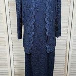 Alex Evenings  Lace Shift Dress with Jacket Navy-12 Photo 0