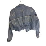 Blue B Collection Women’s Blue jean Denim Jacket Star Bedazzled Detail Photo 1