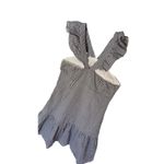 Romeo + Juliet Couture Gingham Ruffle Strap Dress Black White Sleeveless‎ Mini Summer Casual Photo 3