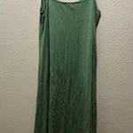 Enza Costa Green Sleeveless Silky Tank Slip Midi Dress Size Medium Photo 5