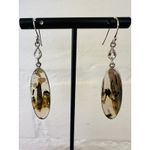 Herkemer Diamond Translucent Montana Agate Sterling Silver Dangle Earrings Photo 1