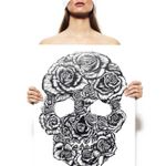 Lauren Moshi ❃ Rose Skull Super Soft Handrawn Graphic Sweatshirt ❃ Black ❃ XS ❃ Photo 8