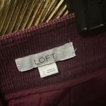 Loft Burgundy Maroon Corduroy Mini Skirt Pockets Zip Size 2 Photo 2