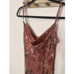 Bonnie Strauss Vintage Floral Velvet Burnout Maci Slip Dress S/M Pink Photo 1