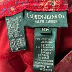 Ralph Lauren Lauren Jeans Co. Red Paisley Crops Size 16W Photo 5