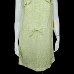 Ruby Rd . White Lime Green Sunburst Sleeveless Mini Dress Waist Tie Womens 6 NWT Photo 7