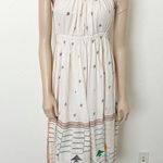 Free People [] New Romantics Etched Embroidered Cutout Halter Midi Dress Sz Small Photo 1