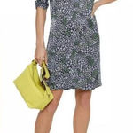 See By Chloe  Floral Puff Sleeve Shift Mini Dress Blue Green Size 34‎ or XS Photo 0