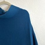 Free People Ottoman Slouchy Tunic Sweater Mock Oversized Tropical Bay Blue Small Photo 4