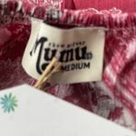 Show Me Your Mumu Shirt Womens Medium Pink White Paisley Lima Scrunch Top Boho Photo 4