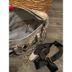 Aimee Kestenberg  Soho Gunmetal Metallic Nubuck Leather Satchel Shoulder Bag Photo 1