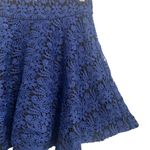 Line and Dot Womens Cobalt Blue Black Eyelet Full Circle Skirt Size Small Photo 1