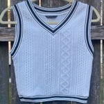 SheIn  White Cable Knit Sweater Vest / S Photo 0
