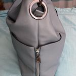 Pebbled Leather Soft Blue Gray bag. Luxury bag Photo 14