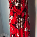 Mlle Gabrielle  Red Floral Maxi Dress Photo 0