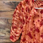 ASOS  Red and Orange Puff Sleeve Maxi Floral Dress Size 10 Photo 5