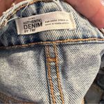 ZARA Trafaluc Cut Off Denim Mini Skirt Acid Wash Photo 12