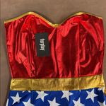 Foreplay NWT Sexy Superhero Strapless Bodysuit Costume Red Size L Photo 3