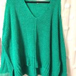 Free People Green Long Sleeve Sweater Photo 0