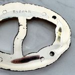 Vintage Metallic Gold Scarf Slide Shirt Tie Bar Belt Buckle Photo 6