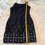 Laundry by Shelli Segal  Shift Dress Navy With Embroidered Flowers Sleeveless 12 Photo 5