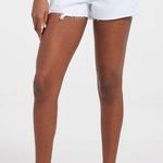 Good American High Rise 5-Pocket Style Distressed 90's Shorts NWT White 14/32 Photo 0