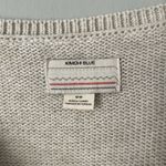 Urban Outfitters  Size M Beige Floral Embroidered Knit Puff Sleeve Cardigan Boho Photo 2