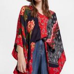 Desigual  Patchwork Poncho Blouse Small Viscose Boho Indie Photo 0