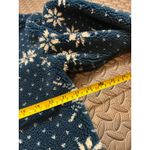 Vintage 90s LL Bean‎ Native Deep Pile Jacket Button Fleece USA Made Long Medium Blue Photo 4