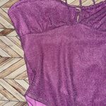 Size Medium NEW Pink Metallic Women’s Halter Top Swimsuit Photo 1