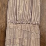 Laundry by Shelli Segal  Metallic gold tiered V-neck lined dress, size 0 party Photo 9