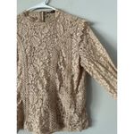 ZARA  Nude Lace Sheer Floral Blouse Top Size Small Elegant And Sexy Photo 5