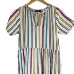 Ace & Jig  Metallic Stripe Tiered Midi Dress Size XS Photo 2
