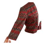 DN Design Size 8
PETITE Jacket Cropped
Chevron Zig Zag Red Black
Open Front Photo 4