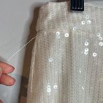 House of Harlow  1960 ivory white sequin lined wide leg pants Photo 3