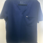 FIGS Scrub Top Technical Collection Womens Chest Pocket Sz XL Navy Blue Photo 0