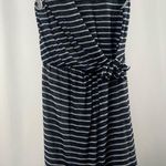 Sara Campbell 100% Linen Sleeveless Striped Dress in Blue Size Small‎ Photo 0
