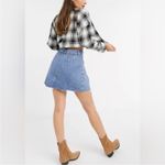 We The Free  Denim Mini Skirt Pleated Cut-Off Black Size 26/ US 2 Photo 3