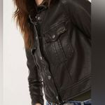 Free People  Emma Shrunken Vegan Moto Jacket Photo 4
