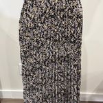 Vince Camuto Black Floral Midi Skirt Size XS Career Office Worship Photo 0