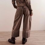 Free People NWT Olsen Cuffed Crop Barrel Jeans in Slate Photo 2