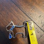 LIA SIGNED SILVER TONE BROOCH PIN RHINESTONE BLUE SCOTTIE DOG‎ DOGGY LOVER Photo 4