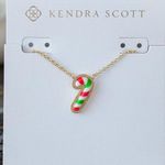 Kendra Scott  Christmas Candy Cane Gold Short Pendant Necklace Photo 0