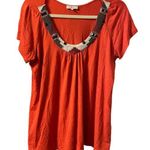 ETRO CORAL BEADED TOP Orange Size XL Photo 0