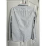 L.L.BEAN Womens Long sleeve Collared Button Up Blouse Shirt White/Blue Plaid XS White Photo 4