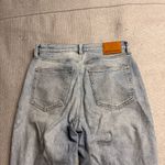 Denim Forum The Arlo High Rise Straight Jeans Distressed Size 28L EUC Blue Photo 4