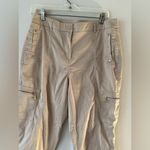  Capri Pants Cotton Spandex Khaki Beige Zip Chicos size 0 US 4 Casual Photo 2