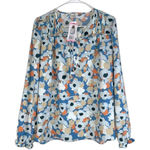 New  peasant top women’s small Joie floral peasant blouse long sleeved pleat Photo 0