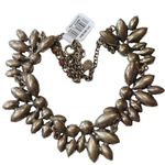 Loft  Smokey Topaz Like and Carnelian Color Like Rhinestone Necklace Photo 4